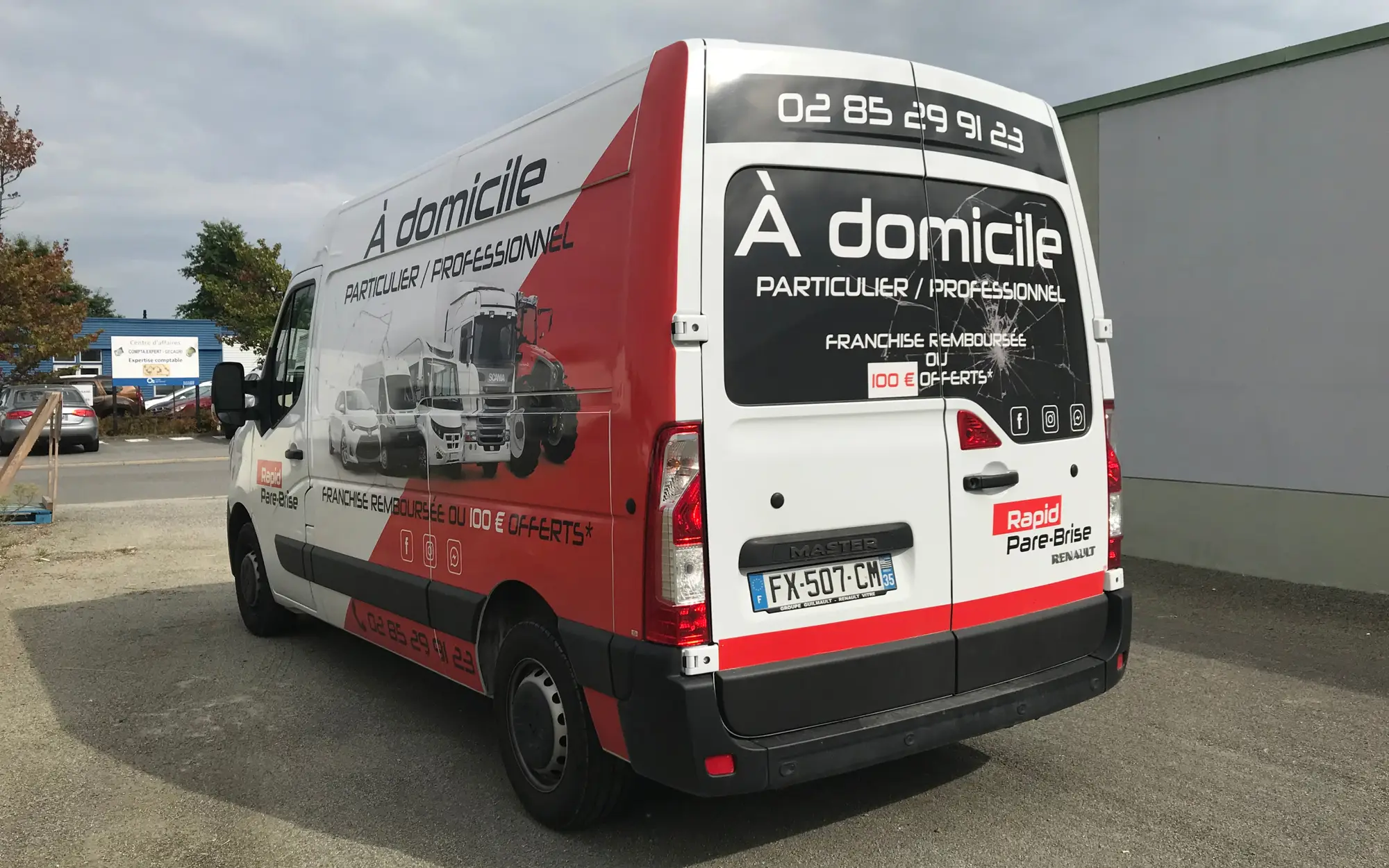 Camion Rapid Pare-Brise pose à domicile